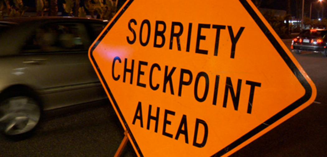 sobriety checkpoint traffic sign